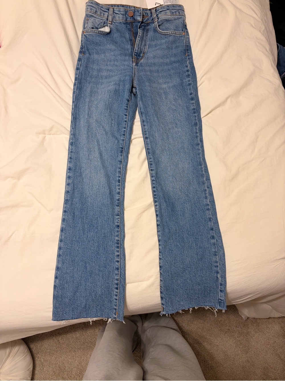 Zara Light Blue Straight Leg Jeans